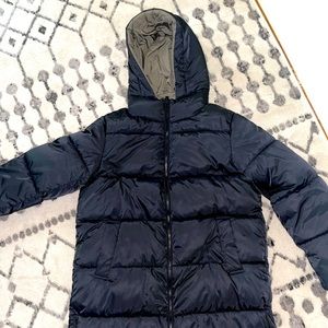 Zara REVERSIBLE LONG PUFFER ANORAK